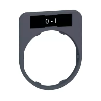   Schneider ZBYF2178C0 Harmony címketartó, 40x50 mm, Ø30 süllyesztett készülékhez, 8x27 címkéhez, O-I, szürke perem