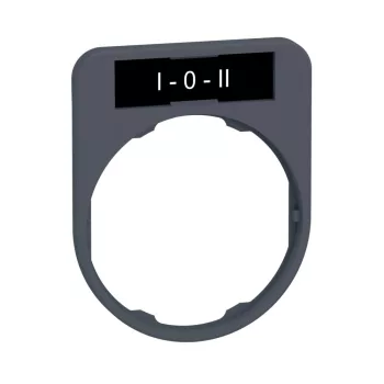  Schneider ZBYF2186C0 Harmony címketartó, 40x50 mm, Ø30 süllyesztett készülékhez, 8x27 címkéhez, I-O-II, szürke perem