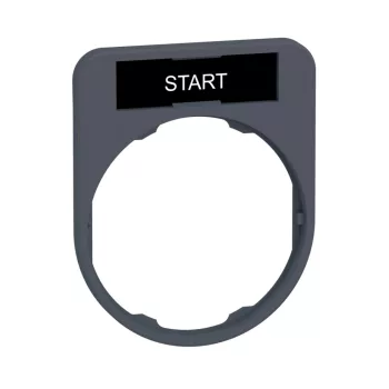   Schneider ZBYF2303C0 Harmony címketartó, 40x50 mm, Ø30 süllyesztett készülékhez, 8x27 címkéhez, START, szürke perem