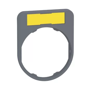   Schneider ZBYF4101C0 Harmony címketartó, 40x50 mm, Ø30 süllyesztett készülékhez, 8x27 címkéhez, fehér/sárga, szürke perem