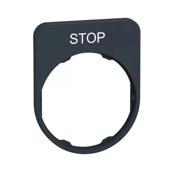   Schneider ZBYFP2304 Harmony felirati tábla, 40x50 mm, műanyag, Ø30 süllyesztett készülékhez, STOP