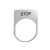 Schneider ZBYM2304 Harmony felirati tábla, 30x40 mm, fém, Ø22 készülékekhez, gravírozott, STOP