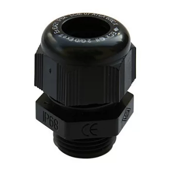   SIB F8022500E ATEX (Ex e) Tömszelence műanyag M25 fekete RAL9005 befogható kábelek külső átmérője 12 - 18 mm IP - Ellenanyát nem tartalmazza.