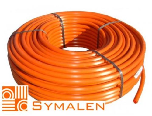 Symalen M20 hajlékony narancssárga halogénmentes védőcső 20/15mm, 750 N nyomásállóság, (PE) polietilén Swiss Made 100fm/tekercs