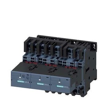   Siemens, Sirius, 3RA2423-8XF32-2AC2, 3RA24238XF322AC2, Csillag-delta motorindító, 11Kw/25A (400V, AC3), 24V AC 50/60 Hz vezerlés, rugós csatlakozás, S0 méret, Sirius (Siemens 3RA2423-8XF32-2AC2)