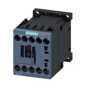   Siemens 3RH2122-1AB00, Segédkontaktor 10A, 24V AC 50/60 Hz vezerlés, 2 Záró + 2 Nyitó érintkező, csavaros csatlakozás (Segédkapcsoló 3RH21221AB00)