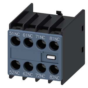 Siemens 3RH2911-1GA04 segédérintkező blokk, homloklapi, 4 Nyitó, csavaros csatlakozás, 3RH2140 vagy 3RH2440 segédkapcsolókhoz (Siemens 3RH29111GA04)