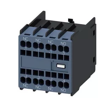   Siemens 3RH2911-2HA13 segédérintkező blokk, homloklapi, 1 Záró + 3 Nyitó, rugós csatlakozás, S00..S3 mágneskapcsolókhoz (Siemens 3RH29112HA13)