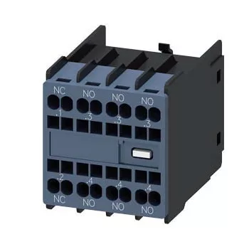   Siemens 3RH2911-2HA31 segédérintkező blokk, homloklapi, 3 Záró + 1 Nyitó, rugós csatlakozás, S00..S3 mágneskapcsolókhoz (Siemens 3RH29112HA31)