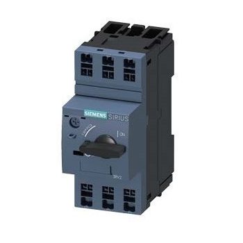   motorvédő kapcsoló 0,11-0,16A, S00 méret, 10. osztály, rugós csatlakozás, motorteljesítmény 0,04 kW, forgókapcsolós vezerlés, Sirius (Siemens 3RV2011-0AA20)