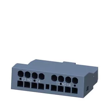   Siemens 3RV2901-2F segédérintkező blokk, homloklapi, 2 Záró, rugós csatlakozás, 3RV2 motorvédőkhöz (Siemens 3RV29012F)