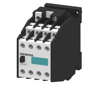 Siemens 3TH4244-0AD0, Segédkontaktor 10A, 42V (50Hz) / 50V (60Hz)V AC vezerlés, 4 Záró + 4 Nyitó érintkező, csavaros csatlakozás (Segédkapcsoló 3TH42440AD0)