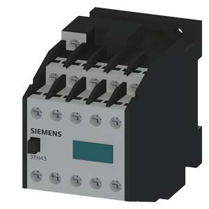 Siemens 3TH4364-0AN2, Segédkontaktor 10A, 220V AC vezerlés, 6 Záró + 4 Nyitó érintkező, csavaros csatlakozás (Segédkapcsoló 3TH43640AN2)