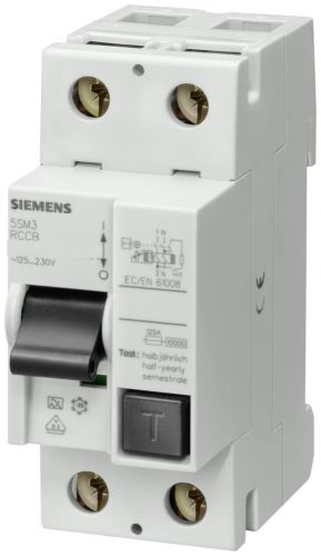 Siemens 5SM3415-6KK áram-védőkapcsoló (Fi-relé), A osztály, 2P, 125A, 100mA - 5SM34156KK - SENTRON