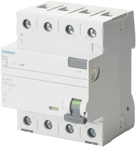 Siemens 5SV4342-0 áram-védőkapcsoló (Fi-relé), AC osztály, 4P, 25A, 30mA - 5SV43420 - SENTRON
