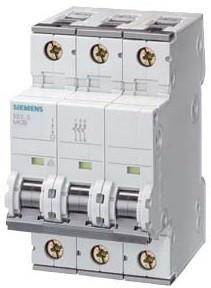 Siemens 5SY7301-8 kismegszakító 3P, 1A, D karakterisztika, 15 kA (Siemens 5SY73018)
