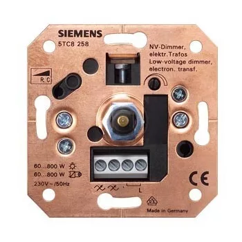   Siemens Delta 5TC8258 fényerőszabályzó betét (dimmer) elektronikus trafókhoz 60-800W, 60-800 VA, burkolat és keret nélkül, süllyesztett, Delta ( 5TC8258)