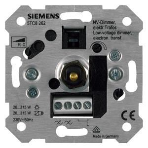 Siemens Delta 5TC8262 fényerőszabályzó betét (dimmer) elektronikus trafókhoz 20-315W, burkolat és keret nélkül, süllyesztett, Delta ( 5TC8262)