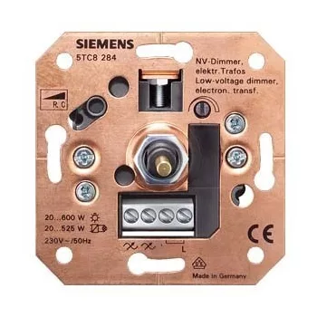   Siemens Delta 5TC8284 fényerőszabályzó betét (dimmer) elektronikus trafókhoz 20-600W, 20-525 VA, burkolat és keret nélkül, süllyesztett, Delta ( 5TC8284)