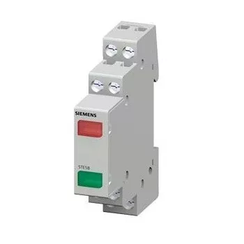   Siemens, 5TE5801, moduláris jelzőlámpa, 1db zöld + 1db piros leddel, 230V AC (Siemens 5TE5801)