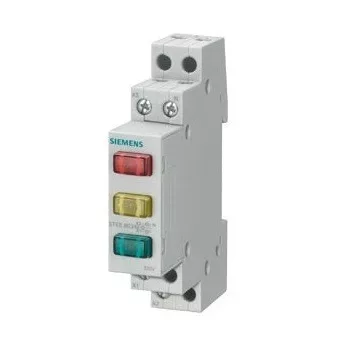   Siemens, 5TE5803, moduláris jelzőlámpa, 1db zöld + 1db piros + 1db sárga leddel, 230V AC (Siemens 5TE5803)