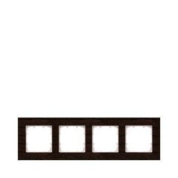   Siemens DELTA miro 5TG11040, 5TG1104-0 4-es wenge fa keret függőleges és vízszintes elhelyezéssel (Siemens 5TG11040 / 5TG1104-0)