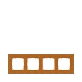   Siemens DELTA miro 5TG11041, 5TG1104-1 4-es cseresznye (színárnyalt pácolással) fa keret függőleges és vízszintes elhelyezéssel (Siemens 5TG11041 / 5TG1104-1)