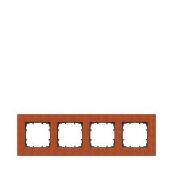   Siemens DELTA miro 5TG11042, 5TG1104-2 4-es piros juhar fa keret függőleges és vízszintes elhelyezéssel (Siemens 5TG11042 / 5TG1104-2)