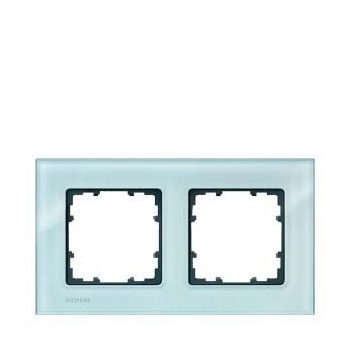   Siemens DELTA miro 5TG1202 2-es kristályzöld üvegkeret függőleges és vízszintes elhelyezéssel (Siemens 5TG1202)