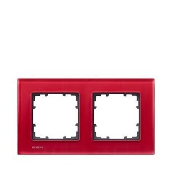   Siemens DELTA miro 5TG12023, 5TG1202-3 2-es piros üvegkeret függőleges és vízszintes elhelyezéssel (Siemens 5TG12023 / 5TG1202-3)