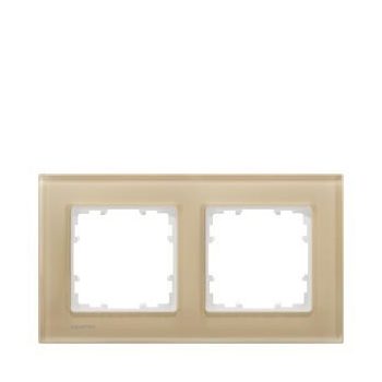   Siemens DELTA miro 5TG12024, 5TG1202-4 2-es homok üvegkeret függőleges és vízszintes elhelyezéssel (Siemens 5TG12024 / 5TG1202-4)