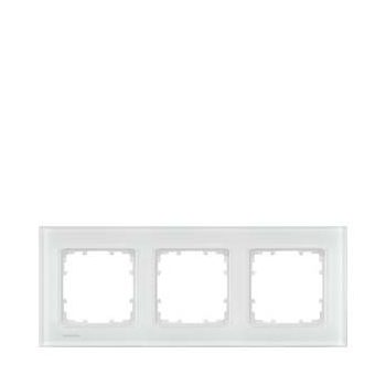   Siemens DELTA miro 5TG12031, 5TG1203-1 3-as fehér üvegkeret függőleges és vízszintes elhelyezéssel (Siemens 5TG12031 / 5TG1203-1)