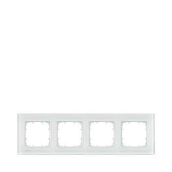   Siemens DELTA miro 5TG12041, 5TG1204-1 4-es fehér üvegkeret függőleges és vízszintes elhelyezéssel (Siemens 5TG12041 / 5TG1204-1)