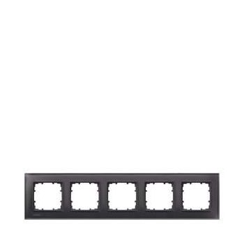   Siemens DELTA miro 5TG12052, 5TG1205-2 5-ös fekete üvegkeret függőleges és vízszintes elhelyezéssel (Siemens 5TG12052 / 5TG1205-2)