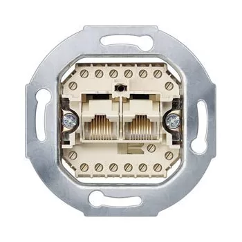   Siemens Delta 5TG2406 telefoncsatlakozó 2xRJ11 burkolat és keret nélkül, Delta ( 5TG2406)