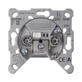   Siemens Delta 5TG2485 végzáró TV-SAT csatlakozóaljzat 4 dB, burkolat és keret nélkül, süllyesztett, Delta ( 5TG2485)