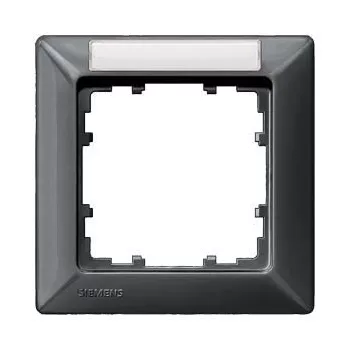   Siemens DELTA line 5TG25517, 5TG2551-7 1-es antracit keret címketartóval (Siemens 5TG25517 / 5TG2551-7)