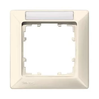   Siemens DELTA line 5TG25811, 5TG2581-1 1-es elektrofehér keret címketartóval (Siemens 5TG25811 / 5TG2581-1)