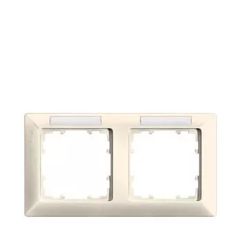   Siemens DELTA line 5TG25821, 5TG2582-1 2-es elektrofehér keret vízszintes elhelyezéssel címketartóval (Siemens 5TG25821 / 5TG2582-1)