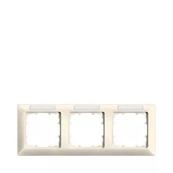   Siemens DELTA line 5TG25831, 5TG2583-1 3-as elektrofehér keret vízszintes elhelyezéssel címketartóval (Siemens 5TG25831 / 5TG2583-1)