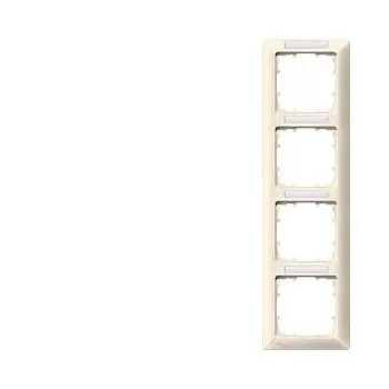   Siemens DELTA line 5TG25842, 5TG2584-2 4-es elektrofehér keret függőleges elhelyezéssel címketartóval (Siemens 5TG25842 / 5TG2584-2)