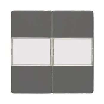  Siemens Delta i-system 5TG6232 2-es billentyű cimketartóval antracit, Delta i-system ( 5TG6232)