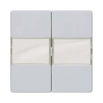   Siemens Delta i-system 5TG6252 2-es billentyű cimketartóval alumínium, Delta i-system ( 5TG6252)