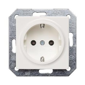   Siemens Delta i-system 5UB1511 Földelt csatlakozóaljzat (dugalj) 2P+F titánfehér burkolattal keret nélkül, süllyesztett, 16A 250V , Delta i-system ( 5UB1511)