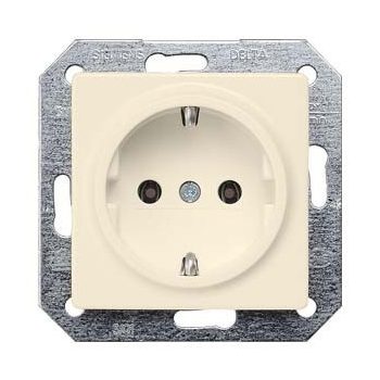   Siemens Delta i-system 5UB1551 Földelt csatlakozóaljzat (dugalj) 2P+F elektrofehér burkolattal keret nélkül, süllyesztett, 16A 250V , Delta i-system ( 5UB1551)