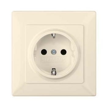   Siemens Delta i-system 5UB1583 Földelt csatlakozóaljzat (dugalj) gyermekvédelemmel 2P+F elektrofehér burkolattal, kerettel, süllyesztett, 16A 250V , Delta i-system ( 5UB1583)