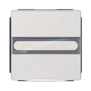   Siemens Delta Style 5UB1843 Földelt csatlakozóaljzat csapófedéllel (dugalj) gyermekvédelemmel 2P+F titánfehér burkolattal keret nélkül, címketartóval, süllyesztett, 16A 250V , Delta Style ( 5UB1843)