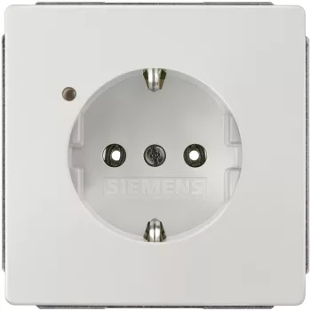   Siemens Delta Style 5UB1846 Földelt csatlakozóaljzat (dugalj) 2P+F narancs burkolattal keret nélkül, működés jelzéssel, süllyesztett, 16A 250V , Delta Style ( 5UB1846)