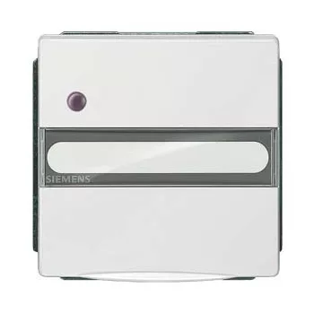   Siemens Delta Style 5UB1847 Földelt csatlakozóaljzat csapófedéllel (dugalj) gyermekvédelemmel 2P+F titánfehér burkolattal keret nélkül, működés jelzéssel, címketartóval, süllyesztett, 16A 250V , Delta Style ( 5UB1847)