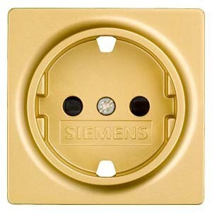 Siemens Delta i-system 5UB19240 Földelt csatlakozóaljzat (dugalj) gyermekvédelemmel 2P+F arany burkolattal keret nélkül, süllyesztett, 16A 250V , Delta i-system ( 5UB19240 / 5UB1924-0)